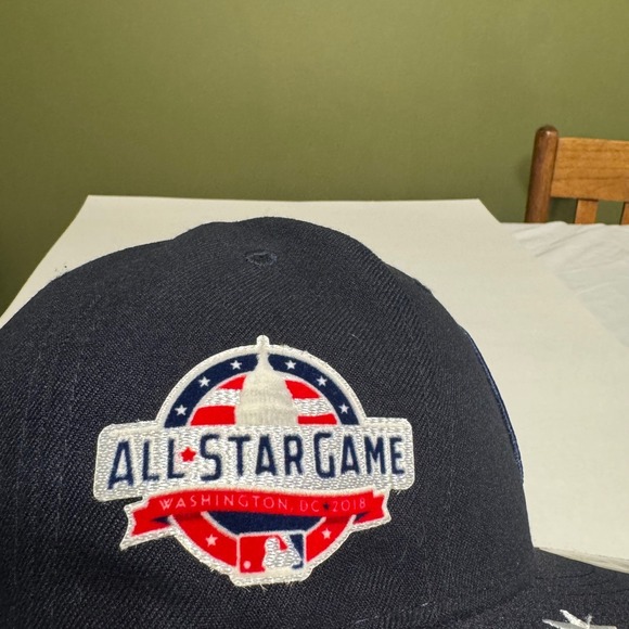 New Era 9FIFTY New York Yankees 2018 MLB All Star Game Snapback Hat Navy Blue - Picture 6 of 9